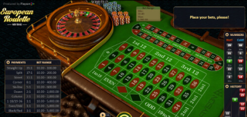 European Roulette with Track playson