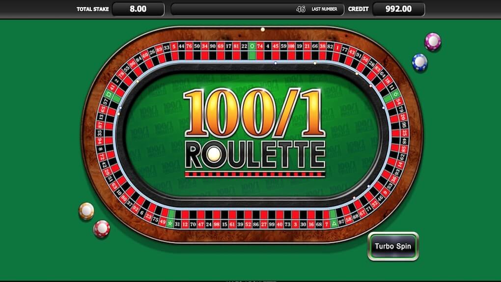 100/1 Roulette screen 3