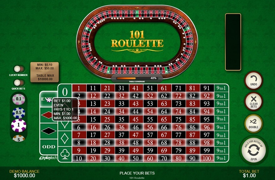 101 Roulette  screen 3