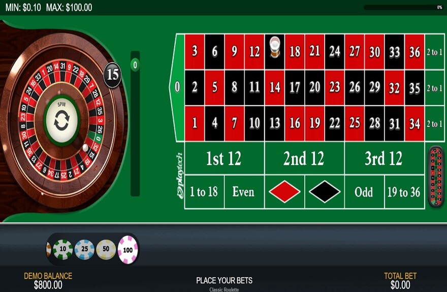 Classic Roulette screen 3