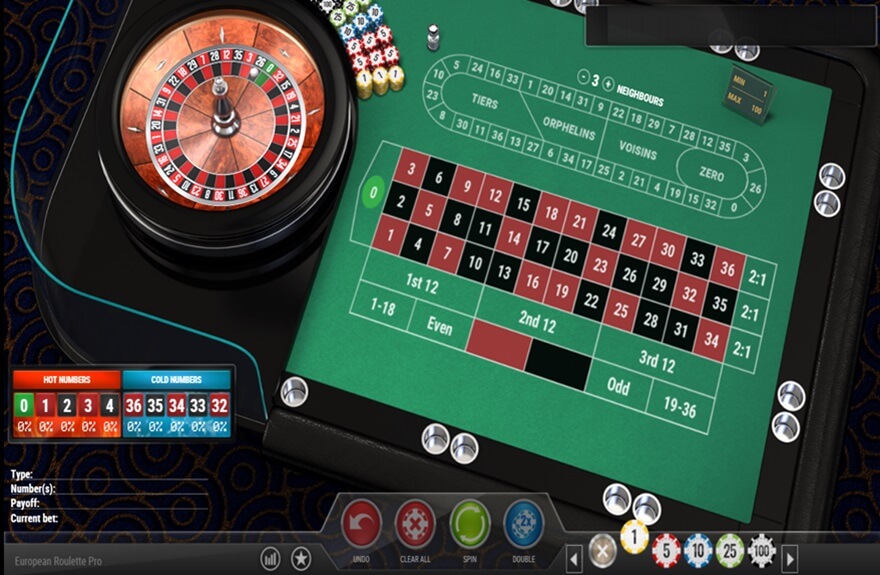 European Roulette with Track screen 2