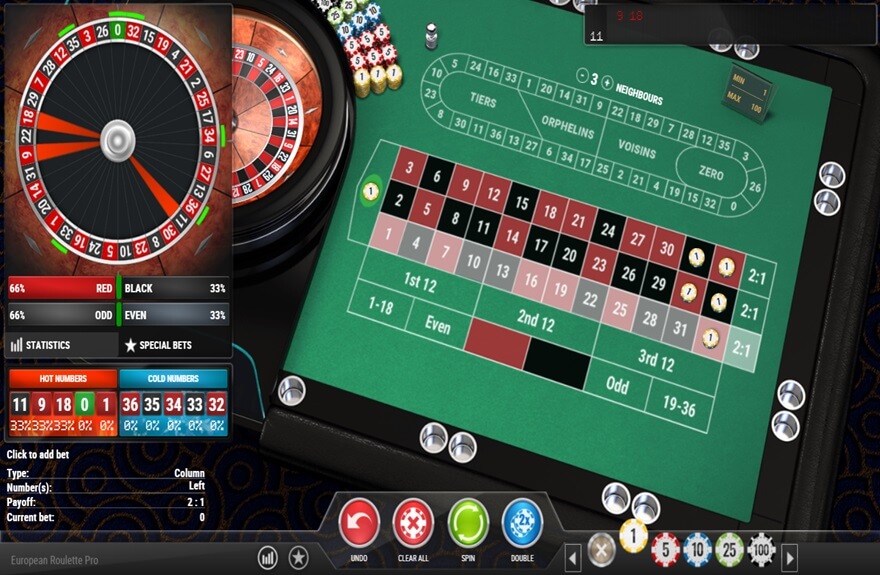 European Roulette with Track screen 4