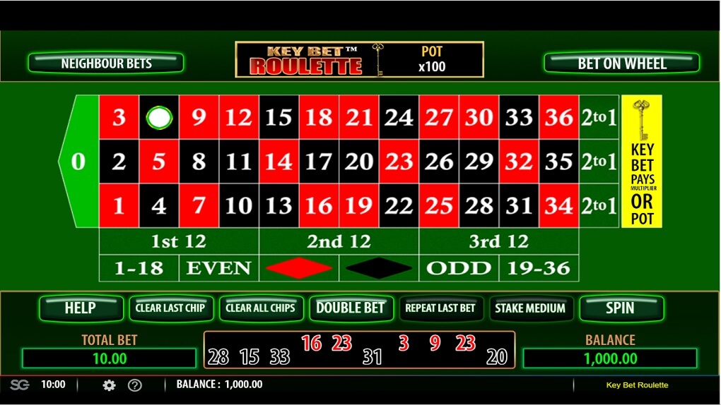 Key Bet Roulette screen 1