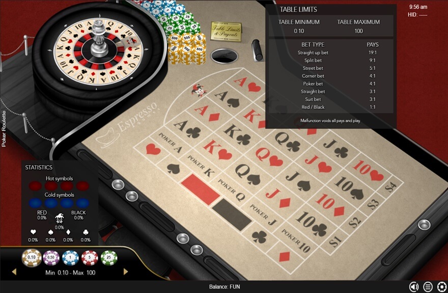 Poker Roulette screen 1