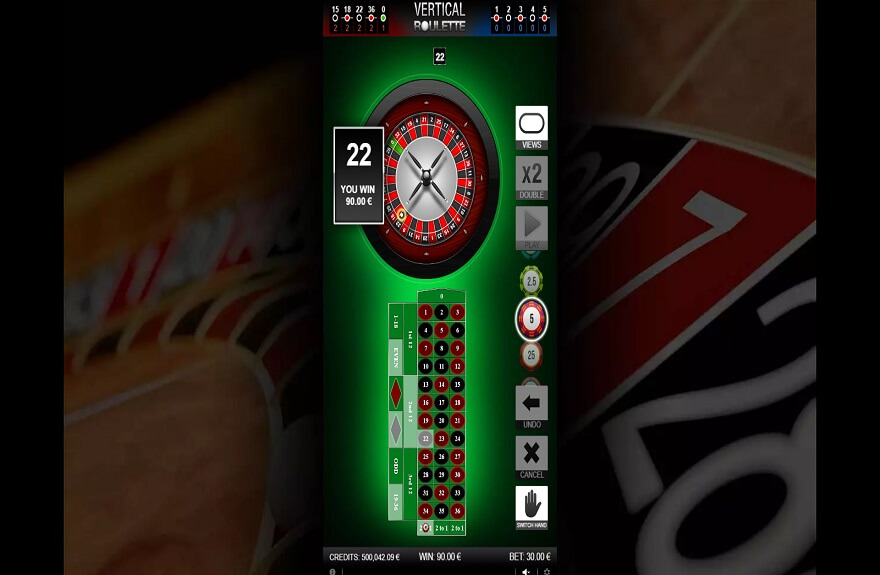 Vertical Roulette VIP screen 2