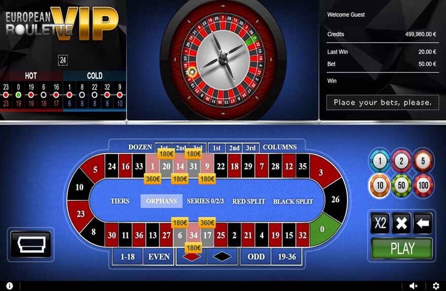 VIP European Roulette screen 3