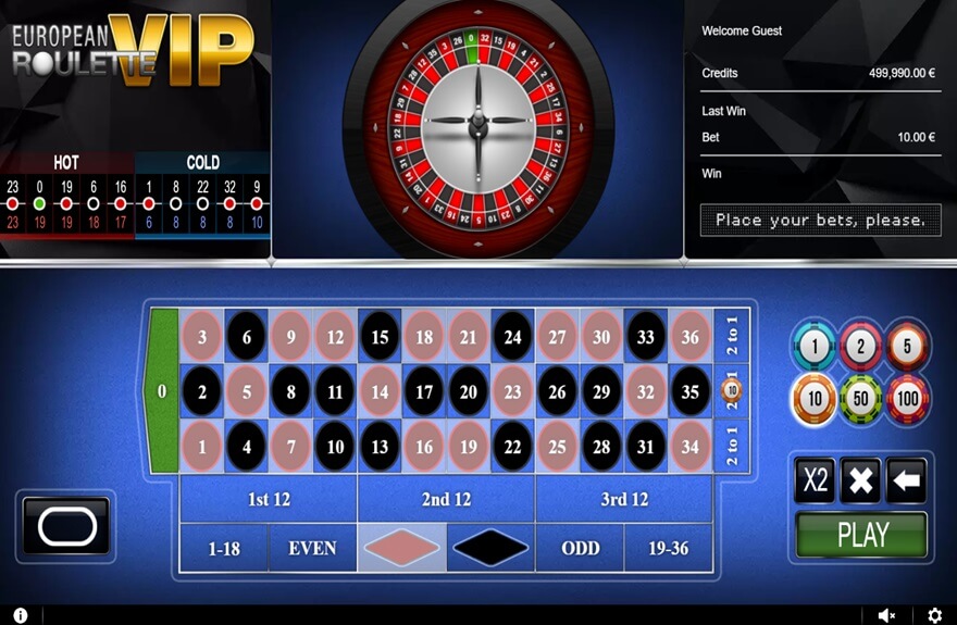 VIP European Roulette screen 4