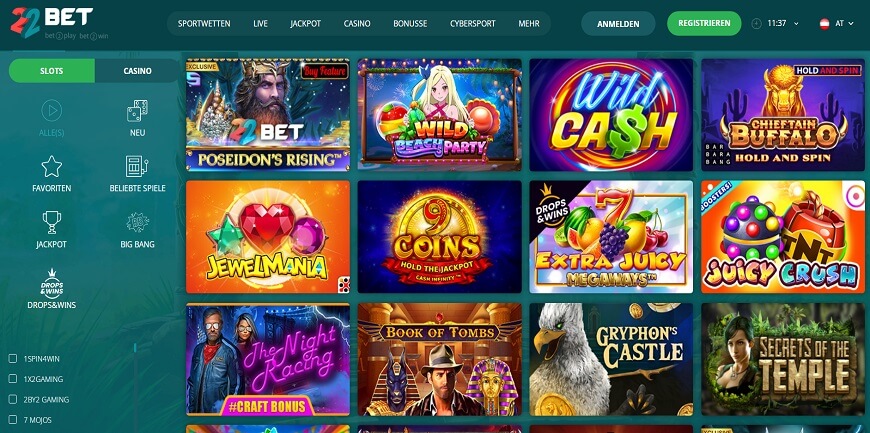 22bet Casino screen 1